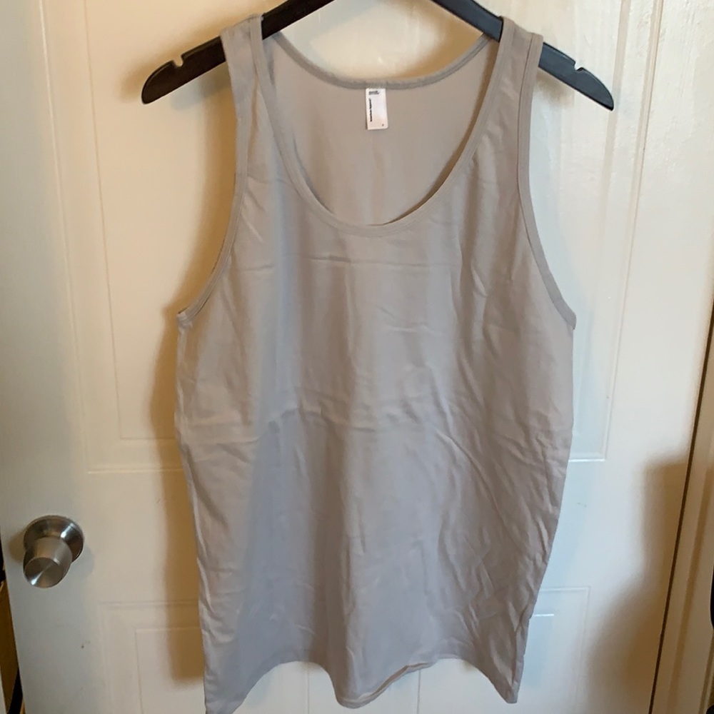 American Apparel Men’s Silver tank size Large